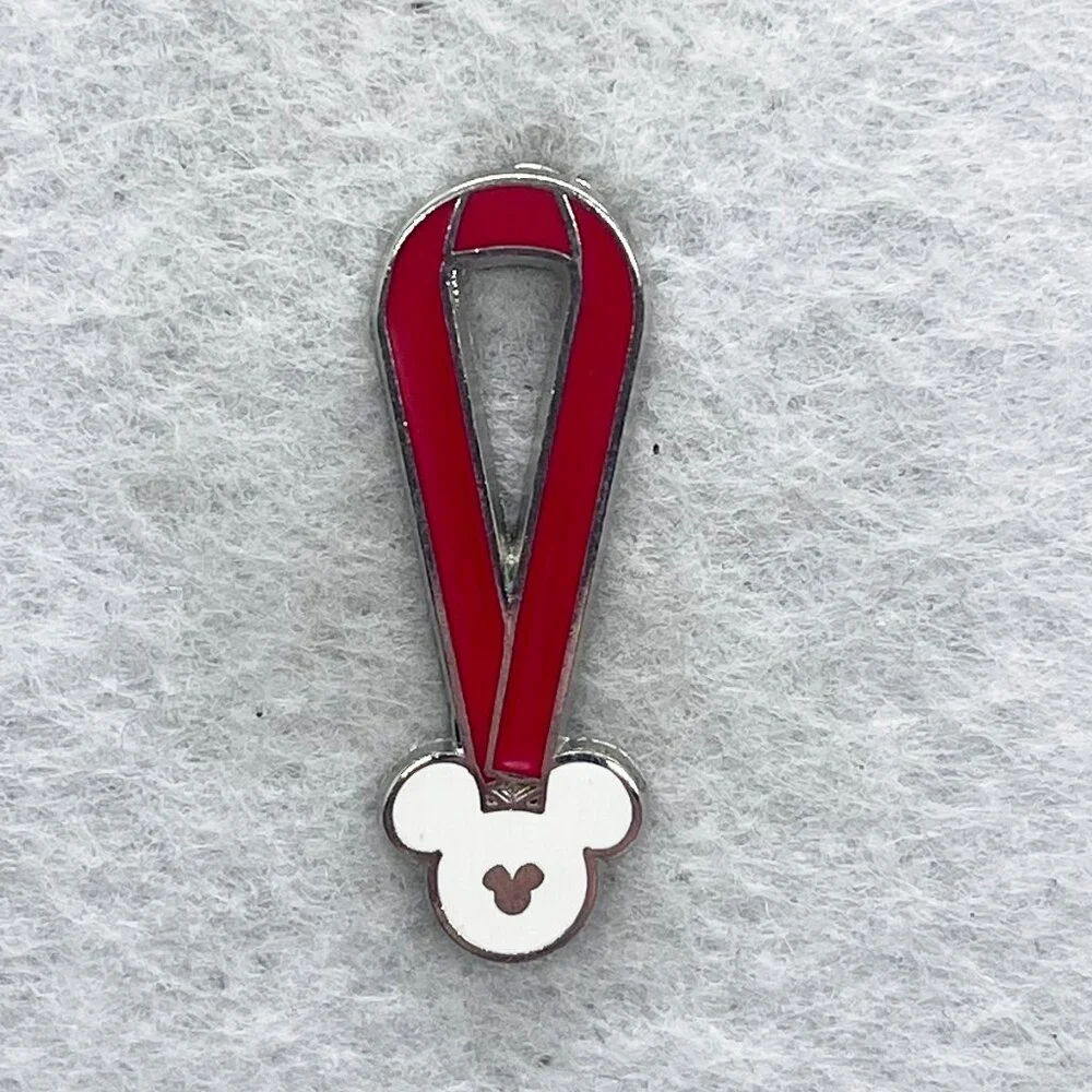 🔮 5/$25 Disney Red Mickey Lanyard Pin